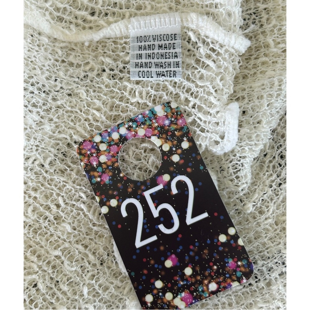 4/$20 Handmade Boho Open Knit Cardigan Lightweight Sheer Beach Cover Up Festival - Picture 6 of 6